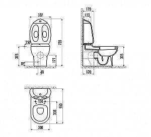 Унитаз детский CREAVIT DUCKY DC360-11 белый, с бачком купить в интернет-магазине Sanbest