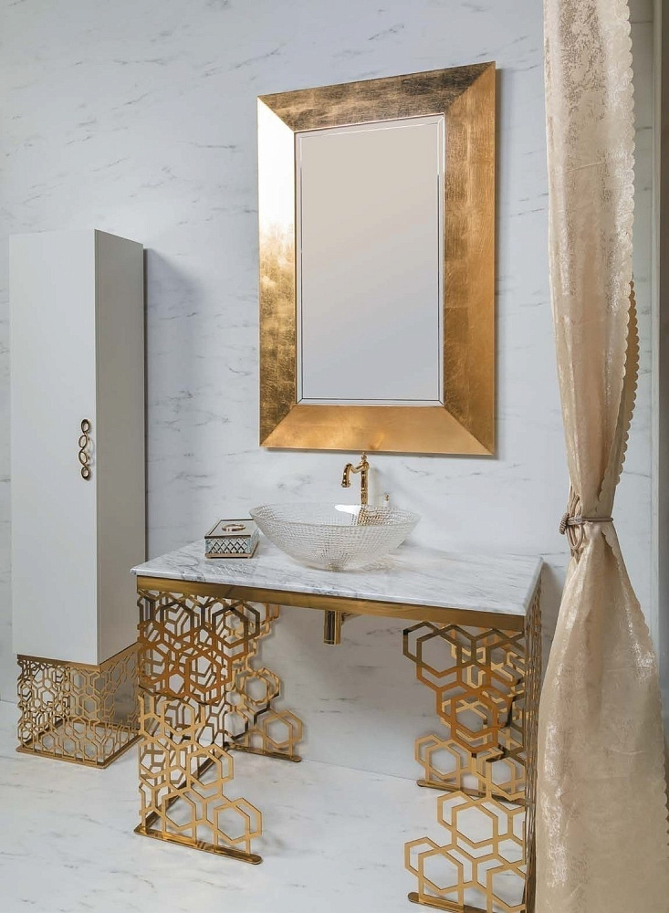 Зеркало Armadi Art Chelsea поталь золото 80 в ванную от интернет-магазине сантехники Sanbest