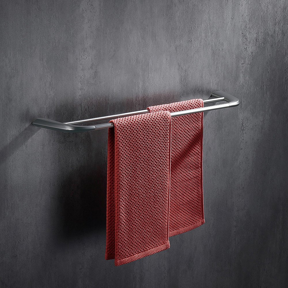 Полотенцедержатель двойной ABBER Nord AA1553SP сатин купить в интернет-магазине сантехники Sanbest