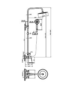 Душевая система Agger Brilliant A0393344 черная купить в интернет-магазине сантехники Sanbest