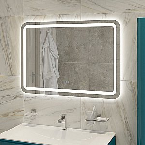 Зеркало с LED подстветкой Cezares STYLUS CZR-SPC-LED-TCH-WARM 100x70 в ванную от интернет-магазине сантехники Sanbest