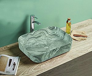 Раковина Azario 61 AZ-78625 серый мрамор купить в интернет-магазине Sanbest