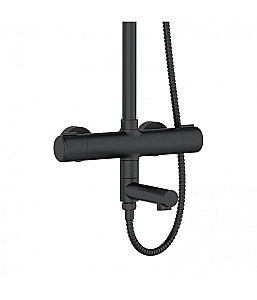 Душевая система Agger Thermo A2461144 черная матовая купить в интернет-магазине сантехники Sanbest