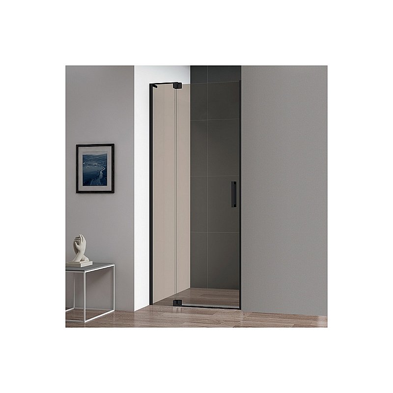 Душевая дверь Cezares Slider B-1 80 BR NERO купить в интернет-магазине Sanbest