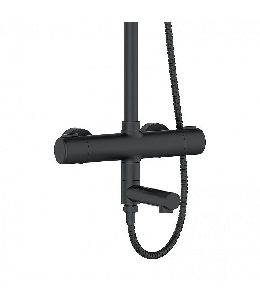 Душевая система Agger Thermo A2461144 черная матовая купить в интернет-магазине сантехники Sanbest