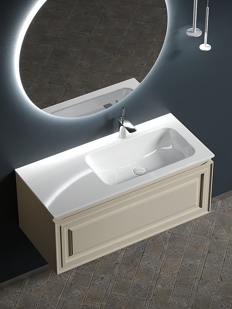 Тумба с раковиной Sancos Very VR100RCE + CN7015 100 для ванной в интернет-магазине Sanbest