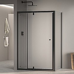 Душевой уголок RGW Passage PA-44B (PA-02B NEW + Z-050-1B) 80х100 41084480-014 стекло прозрачное/профиль черный купить в интернет-магазине Sanbest