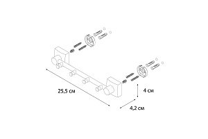 Крючок FIXSEN KVADRO FX-61305-4 купить в интернет-магазине сантехники Sanbest