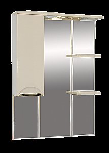 Зеркало со шкафом Misty Жасмин 74 бежевая эмаль в ванную от интернет-магазине сантехники Sanbest