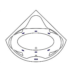 Ванна акриловая EXCELLENT Konsul SOFT WAEX.KON15.SOFT.CR 150x150 белая с гидромассажем купить в интернет-магазине Sanbest