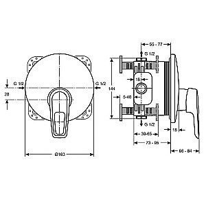 Смеситель для душа Ideal Standard Vito A6064AA купить в интернет-магазине сантехники Sanbest