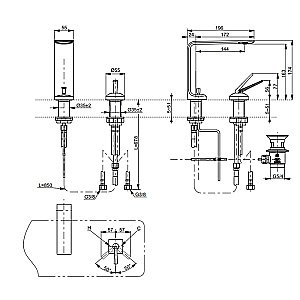 Смеситель для раковины Toto Neorest Faucet TLP02304R купить в интернет-магазине сантехники Sanbest