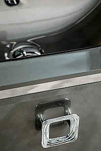 Консоль с раковиной Armadi Art LUCIDO 80 глянцевый графит для ванной в интернет-магазине сантехники Sanbest