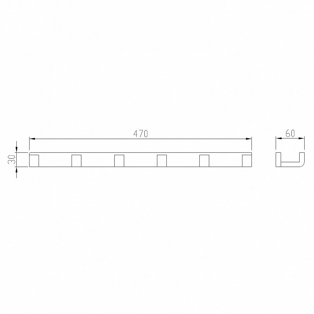 Вешалка на 6 крючков Abber WESTEN AA1752B черная матовая купить в интернет-магазине сантехники Sanbest
