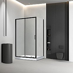 Душевой уголок Veconi Rovigo RV046B-135100-01-C5 135х100 стекло прозрачное/профиль черный матовый купить в интернет-магазине Sanbest