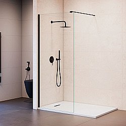 Душевая перегородка RGW Walk In WA-210B 100 351021010-14 стекло прозрачное/профиль черный купить в интернет-магазине Sanbest