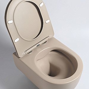 Унитаз Vincea Evo VT1-34SMC безободковый, с крышкой микролифт, капучино матовый купить в интернет-магазине Sanbest