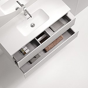 Тумба с раковиной Sancos Snob R SNR100/39W/CN7027 Bianco для ванной в интернет-магазине Sanbest