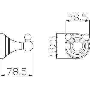 Крючок двойной Rav-Slezak Morava MKA0102CMAT черный купить в интернет-магазине сантехники Sanbest