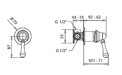 Смеситель скрытого монтажа Migliore Maya ML.MAY-8930 хром купить в интернет-магазине сантехники Sanbest