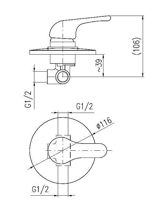 Смеситель для душа Rav-Slezak SAZAVA SA083 купить в интернет-магазине сантехники Sanbest