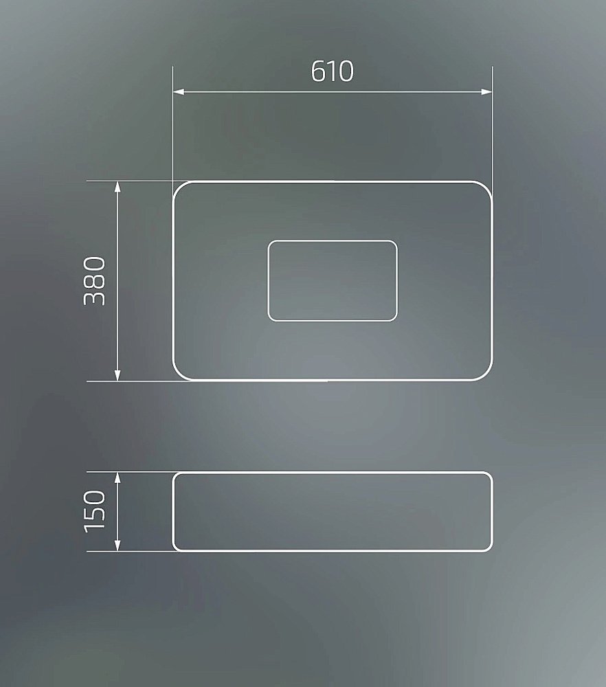 Раковина накладная Gid Geometrico 61 Bm9598 53365 черная матовая купить в интернет-магазине Sanbest