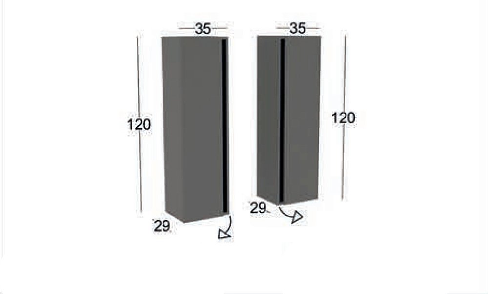 Пенал Armadi Art Vallessi дуб темный фактурный для ванной в интернет-магазине сантехники Sanbest