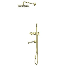 Душевая система Abber Wasser Kreis 316 AF8150BG брашированное золото купить в интернет-магазине сантехники Sanbest