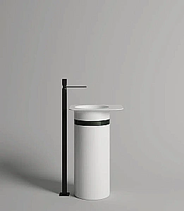 Раковина напольная Salini NINFEA 01 130221M 54 матовая из искусственного камня S-Stone, белая матовая купить в интернет-магазине Sanbest