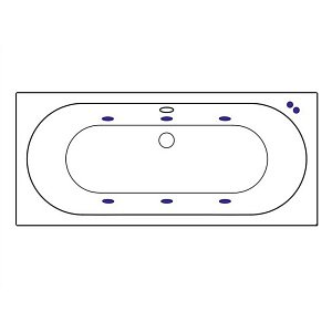 Ванна акриловая EXCELLENT Oceana Slim 180x80 SOFT золото купить в интернет-магазине Sanbest