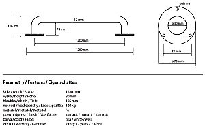 Поручень Bemeta Help program 301101204 купить в интернет-магазине сантехники Sanbest