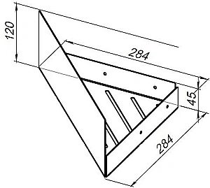 Полка Aquanet Магнум Н 341536 28 черная матовая купить в интернет-магазине сантехники Sanbest