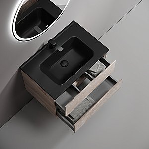 Тумба с раковиной Sancos Marmi 2.0 70 MR2.070EG дуб галифакс натуральный для ванной в интернет-магазине Sanbest