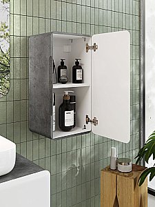 Шкаф подвесной Art&Max GENOVA 70см Бетон лофт натуральный для ванной в интернет-магазине сантехники Sanbest
