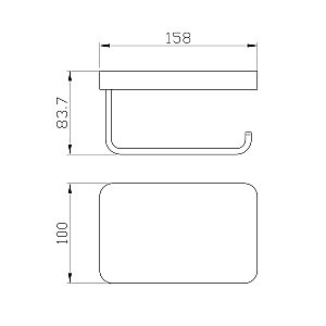 Держатель для туалетной бумаги с полкой WONZON & WOGHAND FLAT WW-9736 хром купить в интернет-магазине сантехники Sanbest