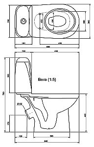 Унитаз-компакт Jika Vega 8.2451.4.000.242.9 белый, с бачком купить в интернет-магазине Sanbest