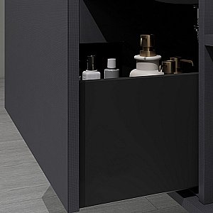 Тумба с раковиной Black&White Universe U910.1000 серый матовый для ванной в интернет-магазине Sanbest