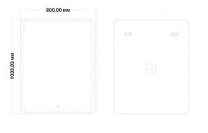 Зеркало Art&Max ELEGANT AM-Ele-800-1000-DS-F в ванную от интернет-магазине сантехники Sanbest