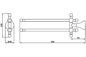 Полотенцедержатель Veragio GIALETTA 35 VR.GIL-6494.CR хром купить в интернет-магазине сантехники Sanbest