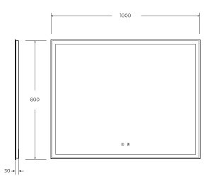 Зеркало BelBagno SPC-GRT-1000-800-LED-TCH-SND 100х80 в ванную от интернет-магазине сантехники Sanbest