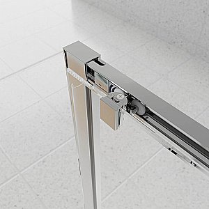 Душевой уголок Veconi Evo 100SP CH 110x90 стекло прозрачное/профиль хром купить в интернет-магазине Sanbest