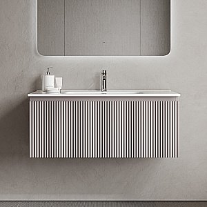 Тумба с раковиной Sancos Snob R 1.0 SNR1.0100SM/CN7003 Doha Soft для ванной в интернет-магазине Sanbest