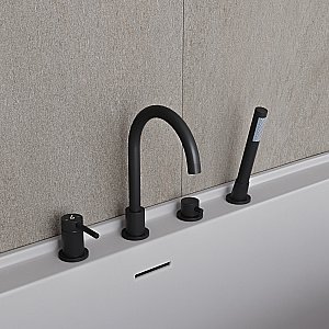 Смеитель для ванны Oliveeka Y OL-669017-MB черный матовый купить в интернет-магазине сантехники Sanbest