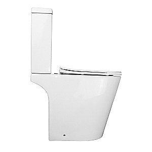 Унитаз напольный AZARIO Flin AZ-1363C безободковый, с бачком, с крышкой микролифт, глянцевый белый купить в интернет-магазине Sanbest