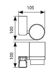 Стакан Kaiser KH-1505 хром купить в интернет-магазине сантехники Sanbest
