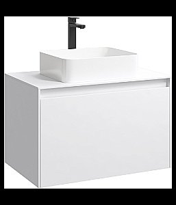Тумба с раковиной Aqwella Mobi 80 белая для ванной в интернет-магазине Sanbest