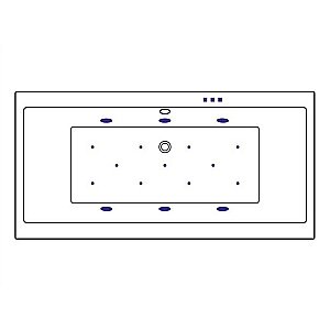 Ванна акриловая EXCELLENT Pryzmat Slim RELAX WAEX.PRY18S.RELAX.CR 180x80 белая с гидромассажем купить в интернет-магазине Sanbest