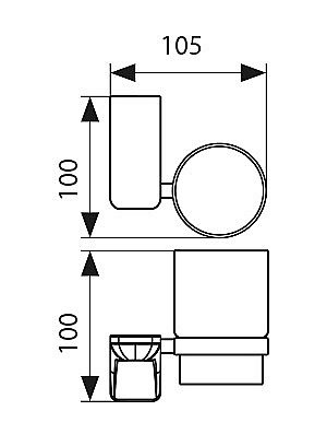 Стакан Kaiser KH-1505 хром купить в интернет-магазине сантехники Sanbest