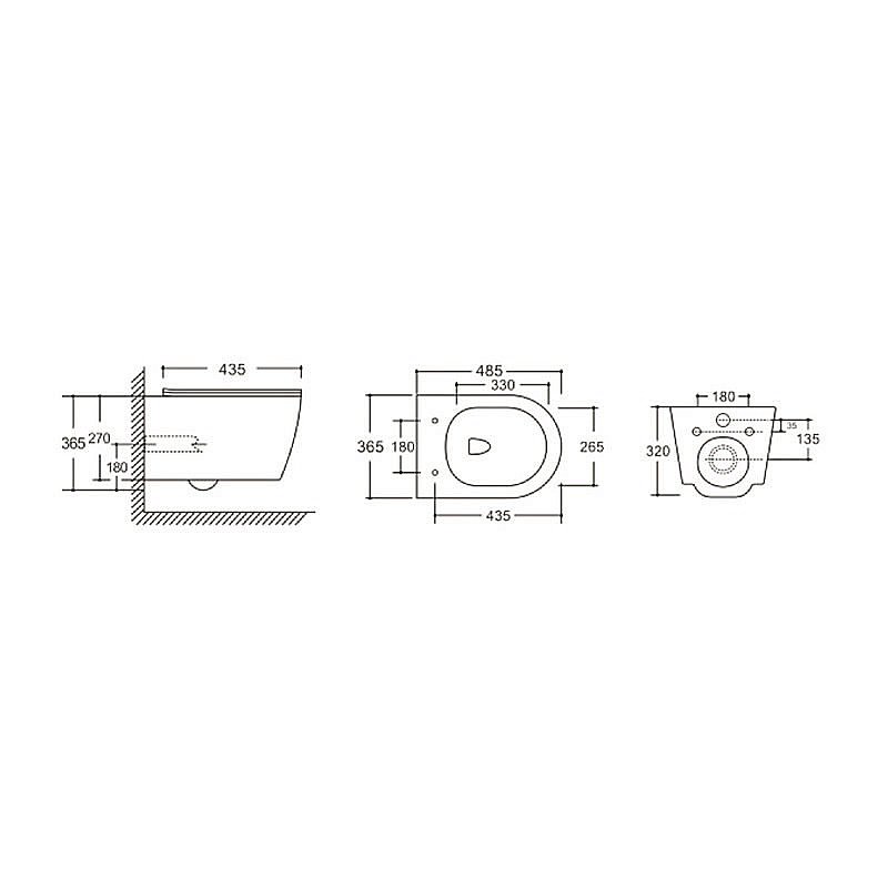 Унитаз CeruttiSpa SELLA Aria MBF CT10016 безободковый, с крышкой микролифт, черный матовый купить в интернет-магазине Sanbest
