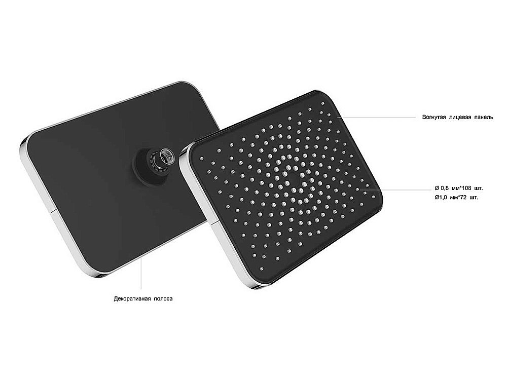 Душевая система Vincea Inspire VSFW-3I21MT4MB черная матовая купить в интернет-магазине сантехники Sanbest